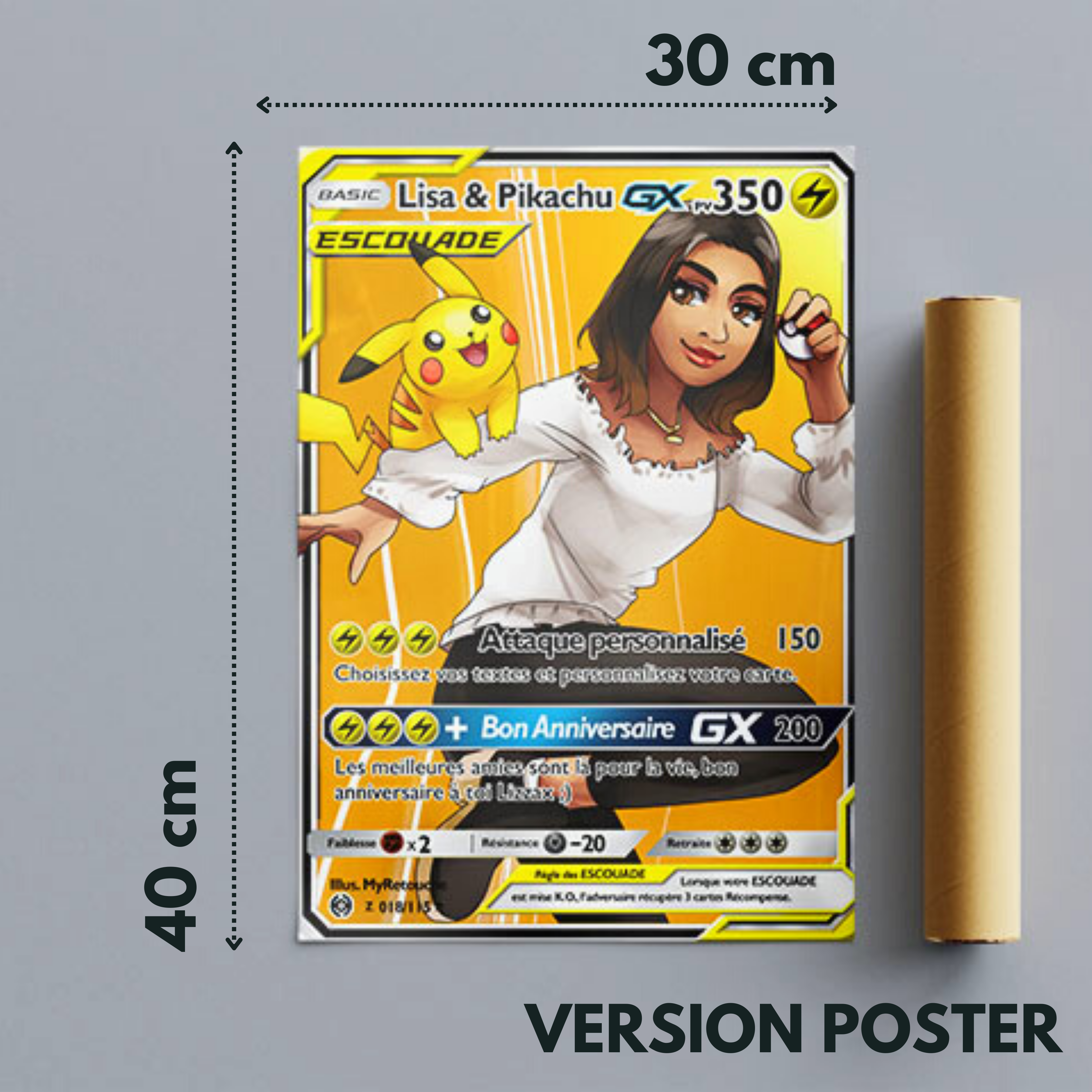 Cadre/Poster Carte Pokémon Personnalisé