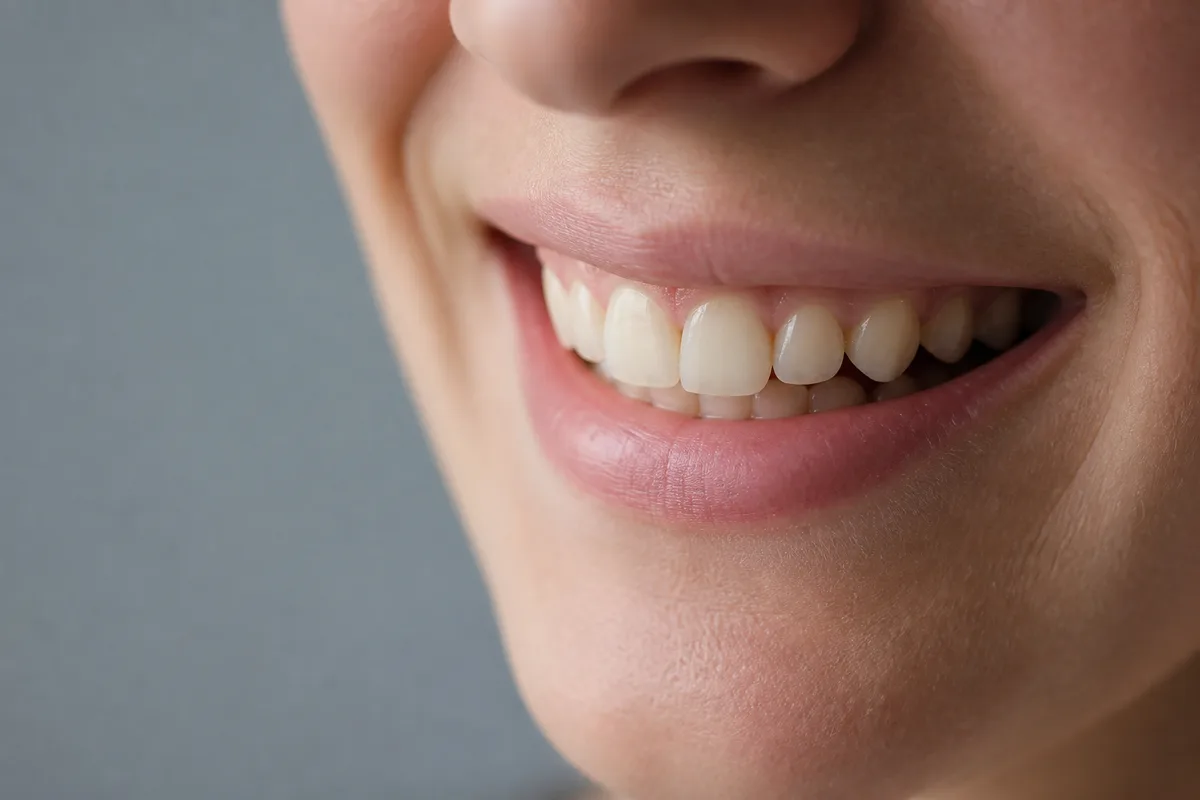 Blanchir les dents sur une photo sans rendu artificiel